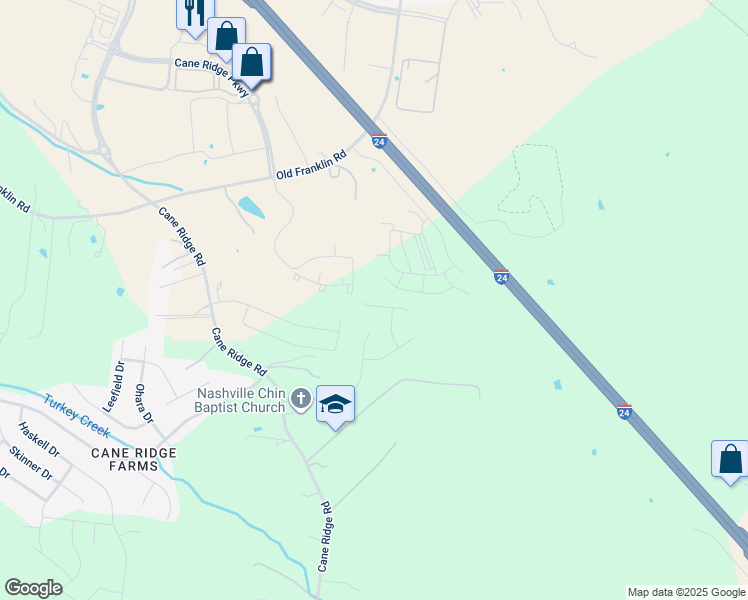 map of restaurants, bars, coffee shops, grocery stores, and more near 4420 Luke Drive in Nashville