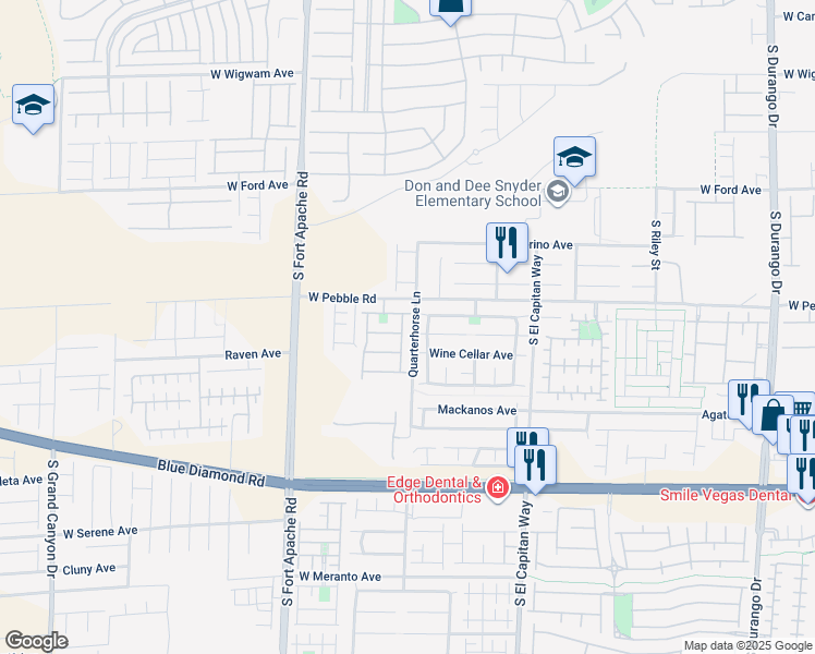 map of restaurants, bars, coffee shops, grocery stores, and more near 8944 Rutherford Grove Street in Las Vegas