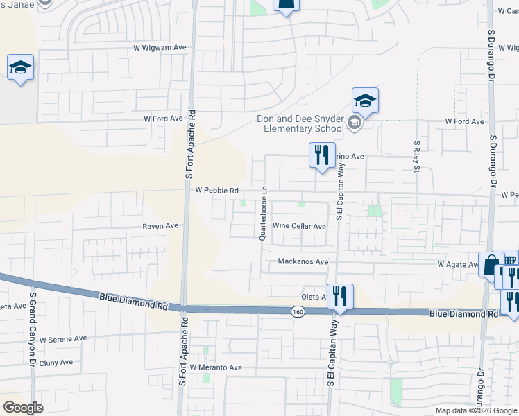 map of restaurants, bars, coffee shops, grocery stores, and more near 8938 Rutherford Grove Street in Las Vegas