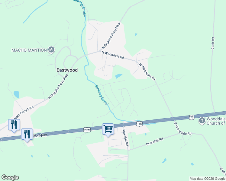 map of restaurants, bars, coffee shops, grocery stores, and more near 241 Neals Landing Road in Knoxville