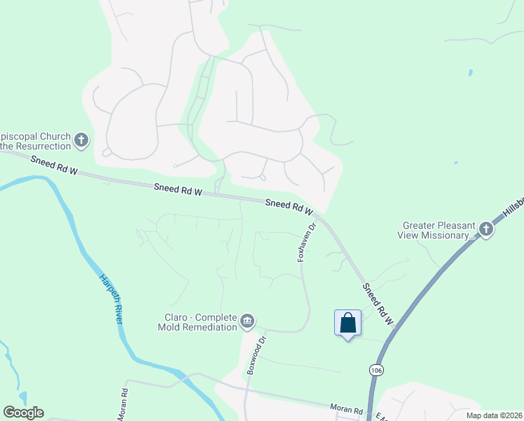 map of restaurants, bars, coffee shops, grocery stores, and more near 1403 Sneed Road West in Franklin