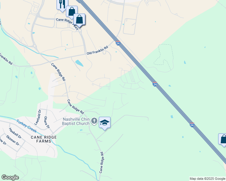 map of restaurants, bars, coffee shops, grocery stores, and more near 4420 Luke Drive in Nashville