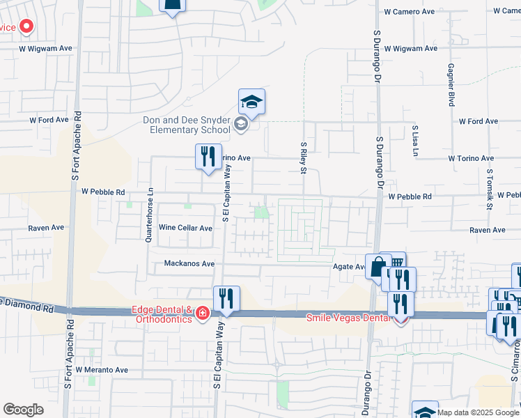 map of restaurants, bars, coffee shops, grocery stores, and more near 8889 South Carradori Avenue in Las Vegas