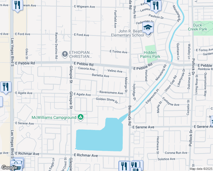 map of restaurants, bars, coffee shops, grocery stores, and more near 9051 Edenbridge Court in Las Vegas