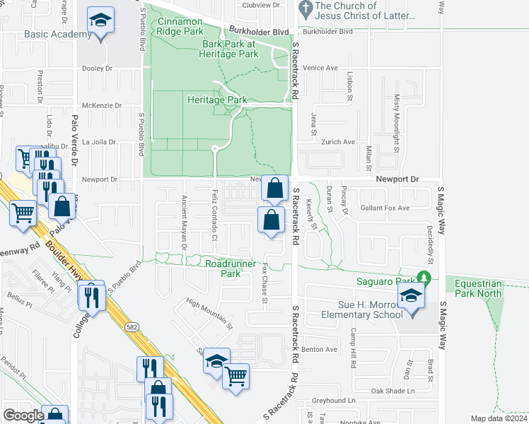 map of restaurants, bars, coffee shops, grocery stores, and more near 937 Medina De Leon Avenue in Henderson