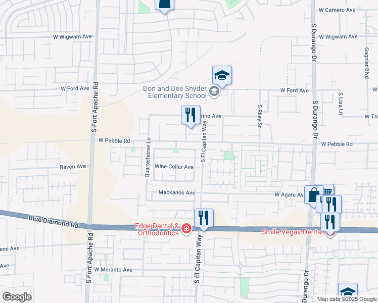 map of restaurants, bars, coffee shops, grocery stores, and more near 9043 Vintage Wine Avenue in Las Vegas