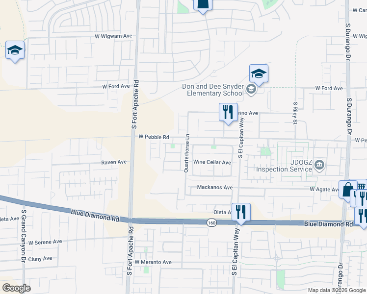 map of restaurants, bars, coffee shops, grocery stores, and more near 8938 Rutherford Grove Street in Las Vegas