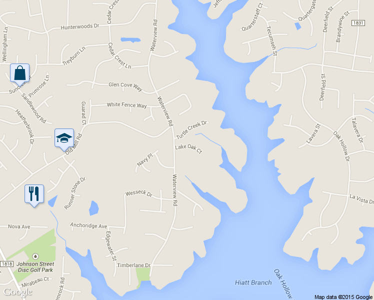 map of restaurants, bars, coffee shops, grocery stores, and more near 2414 Lake Oak Court in High Point