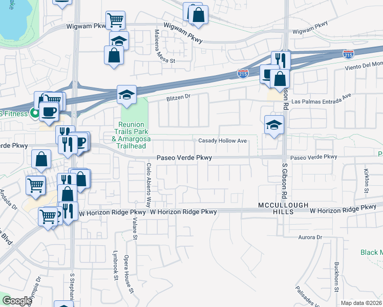 map of restaurants, bars, coffee shops, grocery stores, and more near 59 Sterling Meadow Street in Henderson