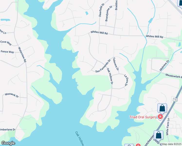 map of restaurants, bars, coffee shops, grocery stores, and more near 4306 La Vera Street in High Point