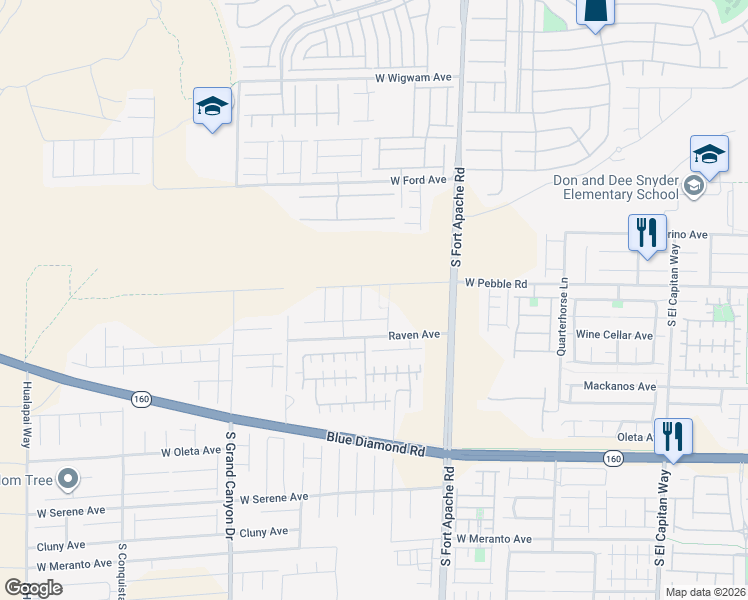 map of restaurants, bars, coffee shops, grocery stores, and more near in Las Vegas