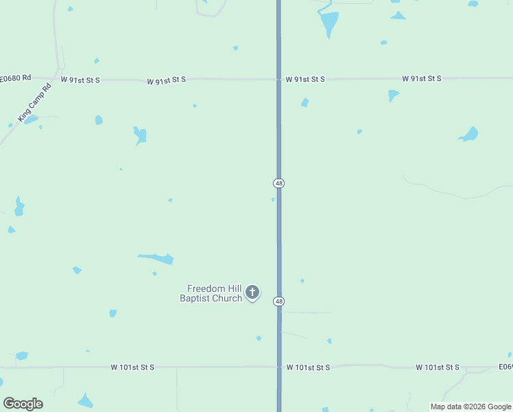 map of restaurants, bars, coffee shops, grocery stores, and more near 9578 State Highway 48 in Mannford