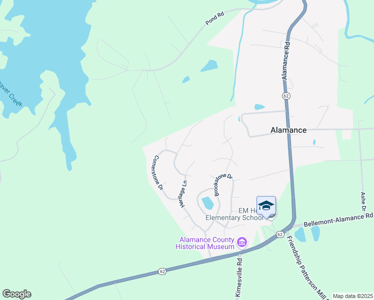 map of restaurants, bars, coffee shops, grocery stores, and more near 3711 Serenity Drive in Burlington