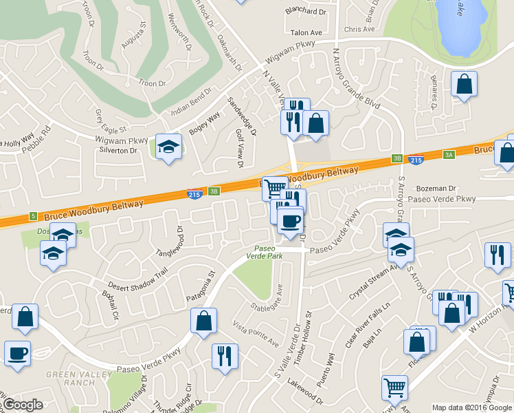 map of restaurants, bars, coffee shops, grocery stores, and more near 1832 Poetic Valley Circle in Henderson