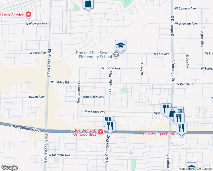 map of restaurants, bars, coffee shops, grocery stores, and more near 9016 Vintage Wine Avenue in Las Vegas