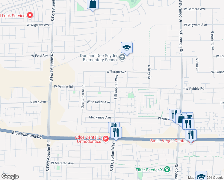 map of restaurants, bars, coffee shops, grocery stores, and more near 9016 Vintage Wine Avenue in Las Vegas