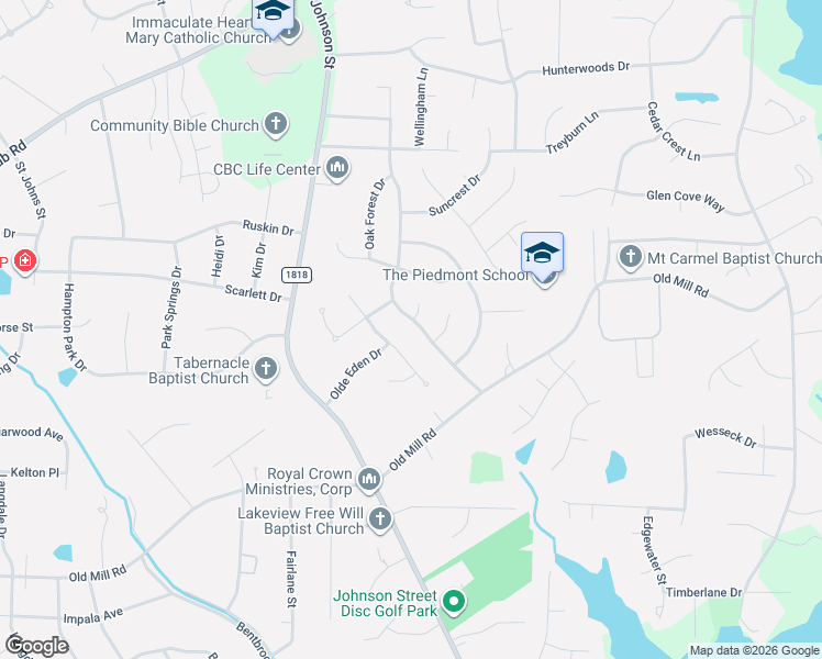 map of restaurants, bars, coffee shops, grocery stores, and more near 4020 Stillbrook Lane in High Point