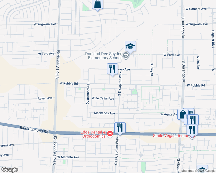 map of restaurants, bars, coffee shops, grocery stores, and more near 9070 Vintage Wine Avenue in Las Vegas