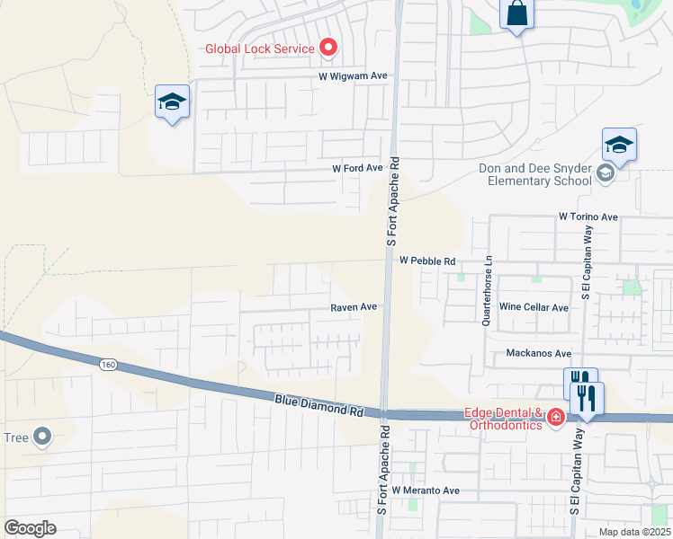 map of restaurants, bars, coffee shops, grocery stores, and more near Isle Street in Las Vegas