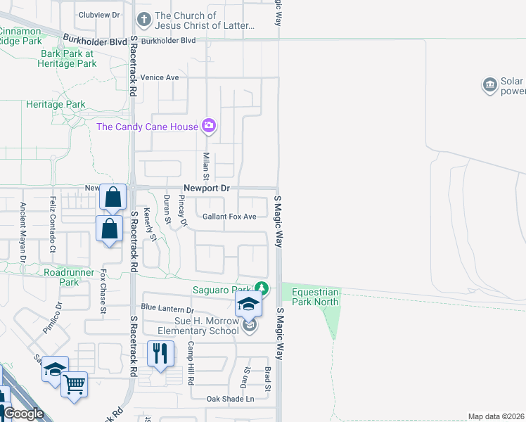 map of restaurants, bars, coffee shops, grocery stores, and more near 1177 Gallant Fox Avenue in Henderson