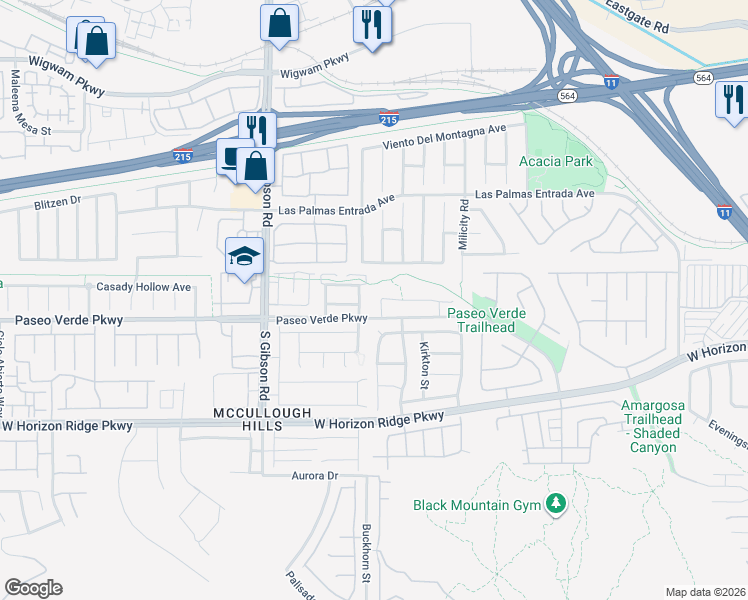 map of restaurants, bars, coffee shops, grocery stores, and more near 116 Ullapool Court in Henderson