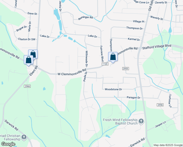 map of restaurants, bars, coffee shops, grocery stores, and more near 1930 Hanna Trace in Winston-Salem