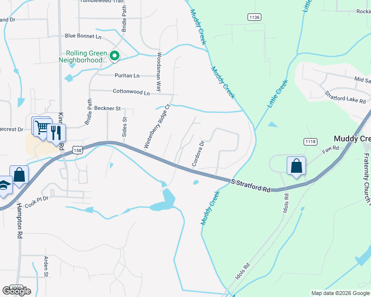 map of restaurants, bars, coffee shops, grocery stores, and more near 3160 Dunn Street in Winston-Salem