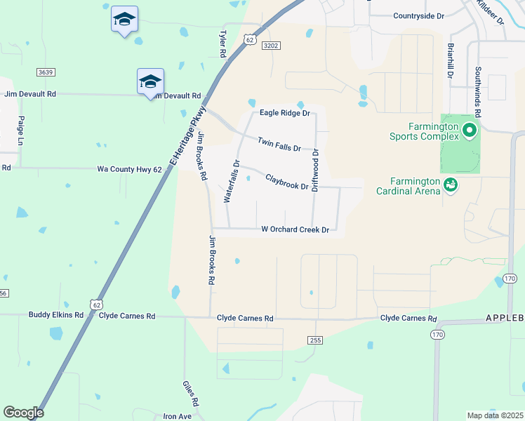 map of restaurants, bars, coffee shops, grocery stores, and more near 439 South Grandview Court in Farmington