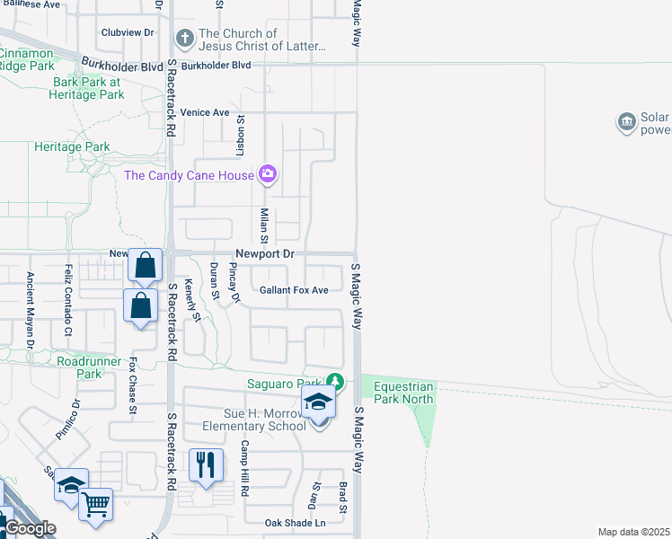 map of restaurants, bars, coffee shops, grocery stores, and more near 513 Faultless Street in Henderson