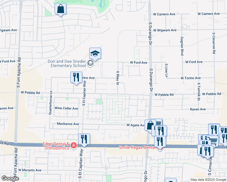 map of restaurants, bars, coffee shops, grocery stores, and more near 8821 Steaming Thunder Court in Las Vegas