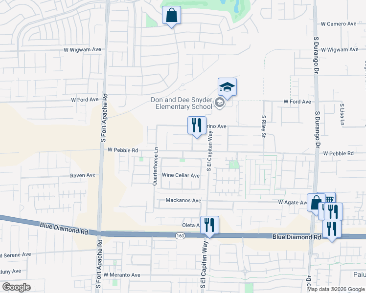 map of restaurants, bars, coffee shops, grocery stores, and more near 9099 Iron Cactus Avenue in Las Vegas