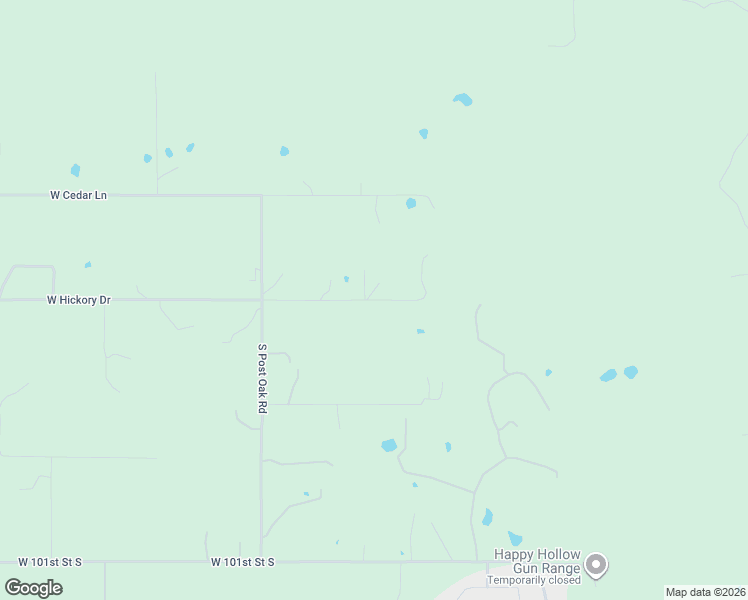 map of restaurants, bars, coffee shops, grocery stores, and more near 20085 West Hickory Drive in Sapulpa