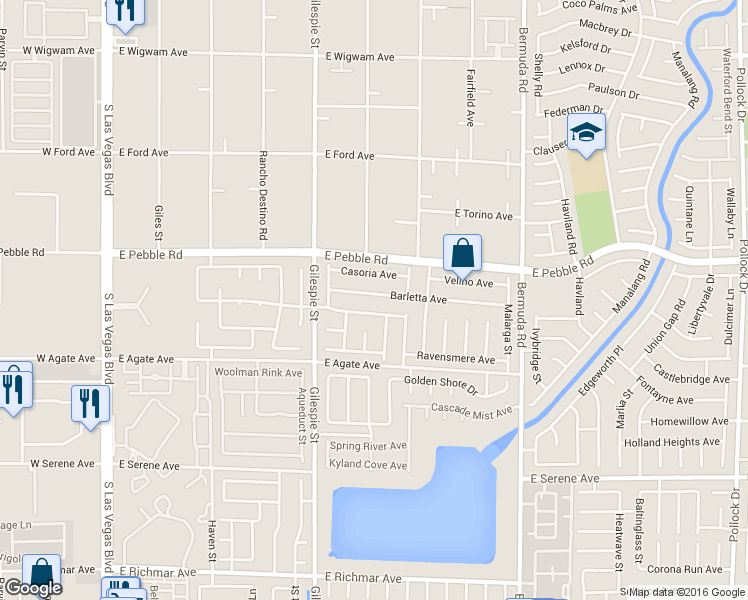 map of restaurants, bars, coffee shops, grocery stores, and more near 266 Barletta Avenue in Las Vegas