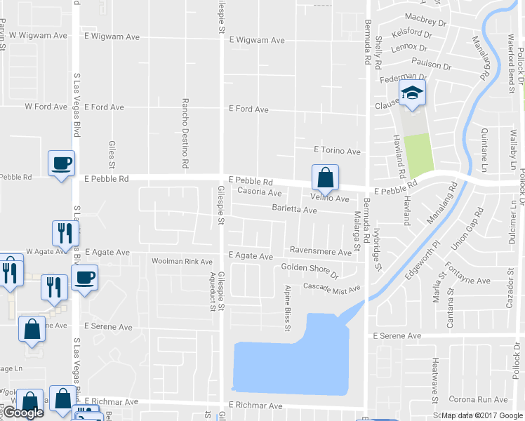 map of restaurants, bars, coffee shops, grocery stores, and more near 266 Barletta Avenue in Las Vegas