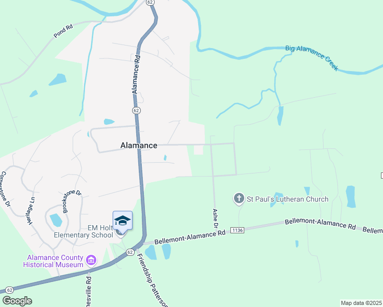 map of restaurants, bars, coffee shops, grocery stores, and more near 2722 Birch Lane in Burlington