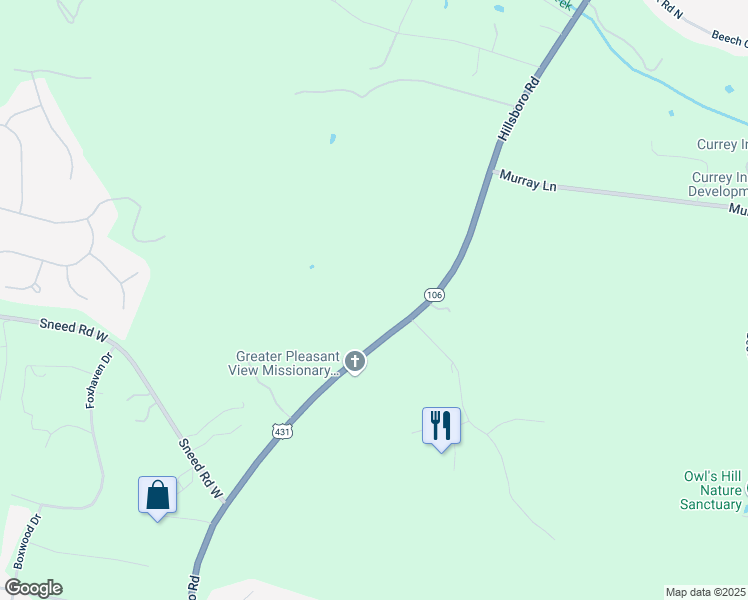 map of restaurants, bars, coffee shops, grocery stores, and more near 2765 Hillsboro Road in Brentwood