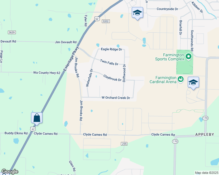 map of restaurants, bars, coffee shops, grocery stores, and more near 439 South Grandview Court in Farmington