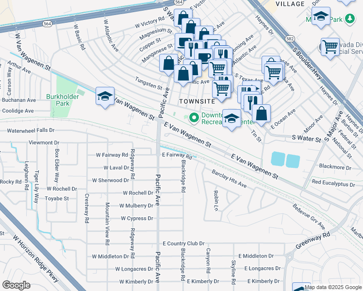 map of restaurants, bars, coffee shops, grocery stores, and more near in Henderson