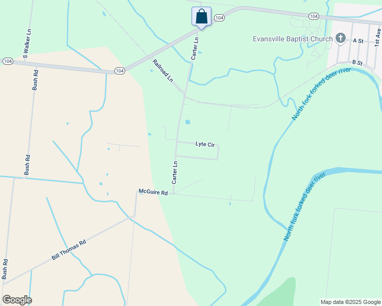 map of restaurants, bars, coffee shops, grocery stores, and more near 387 Lyte Cir in Dyersburg