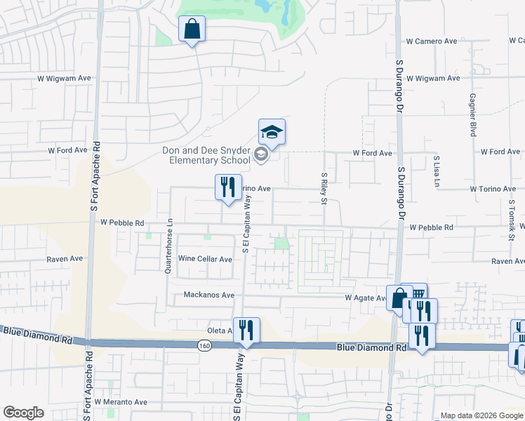 map of restaurants, bars, coffee shops, grocery stores, and more near 8960 Red Kansas Court in Las Vegas