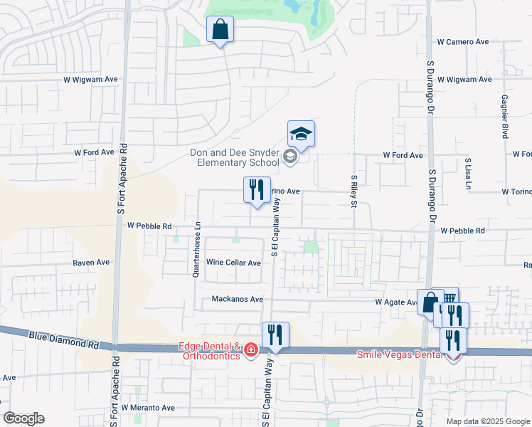 map of restaurants, bars, coffee shops, grocery stores, and more near 9026 Iron Cactus Avenue in Las Vegas