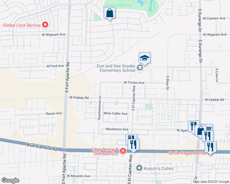 map of restaurants, bars, coffee shops, grocery stores, and more near 9110 Iron Cactus Avenue in Las Vegas