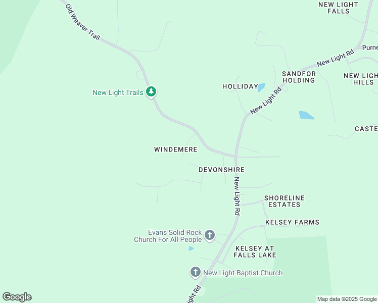map of restaurants, bars, coffee shops, grocery stores, and more near 1037 Old Weaver Trail in Wake Forest
