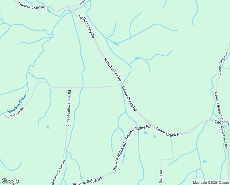 map of restaurants, bars, coffee shops, grocery stores, and more near 4435 Cedar Creek Road in Greeneville