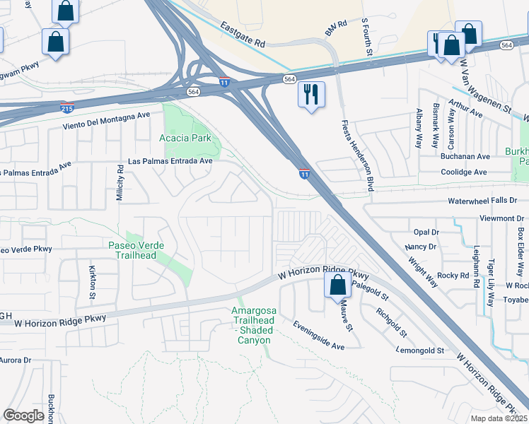 map of restaurants, bars, coffee shops, grocery stores, and more near 612 Tyler Ridge Avenue in Henderson