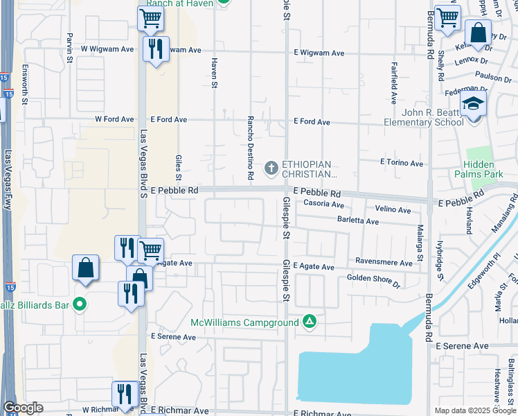 map of restaurants, bars, coffee shops, grocery stores, and more near 8962 Pebble River Court in Las Vegas