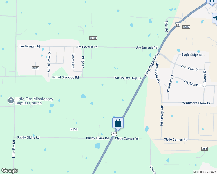 map of restaurants, bars, coffee shops, grocery stores, and more near 12575 Bethel Blacktop Road in Farmington