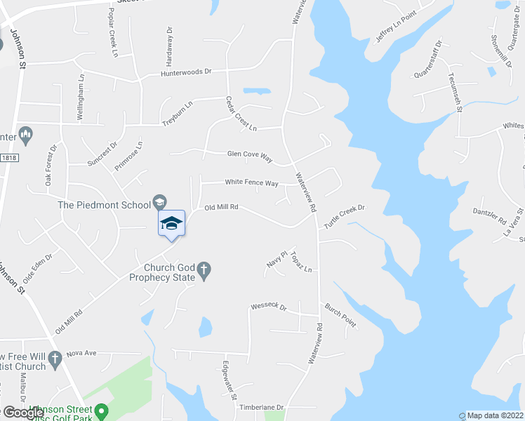 map of restaurants, bars, coffee shops, grocery stores, and more near 2539 Old Mill Road in High Point