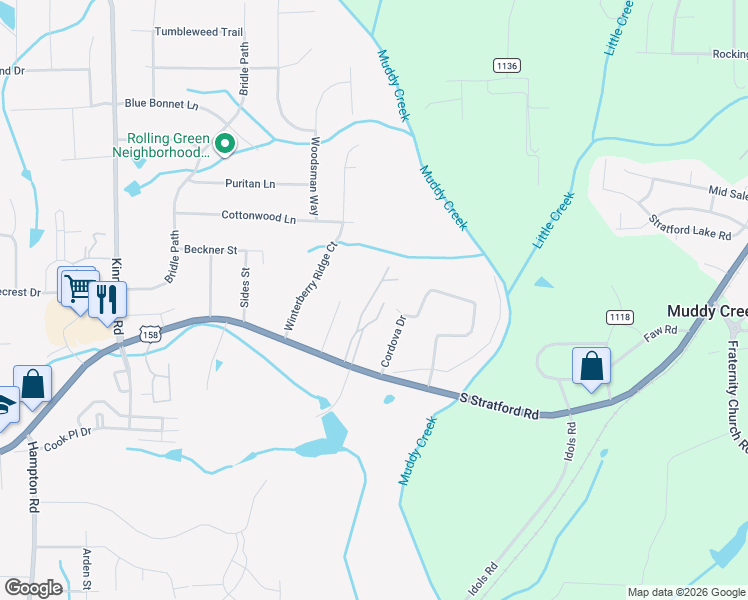 map of restaurants, bars, coffee shops, grocery stores, and more near 3160 Dunn Street in Winston-Salem