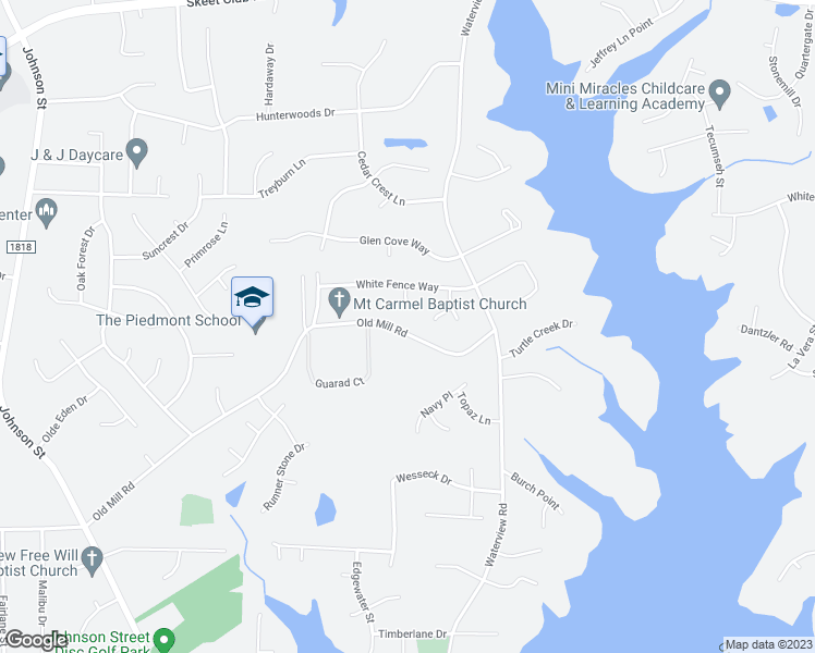 map of restaurants, bars, coffee shops, grocery stores, and more near 2537 Old Mill Road in High Point